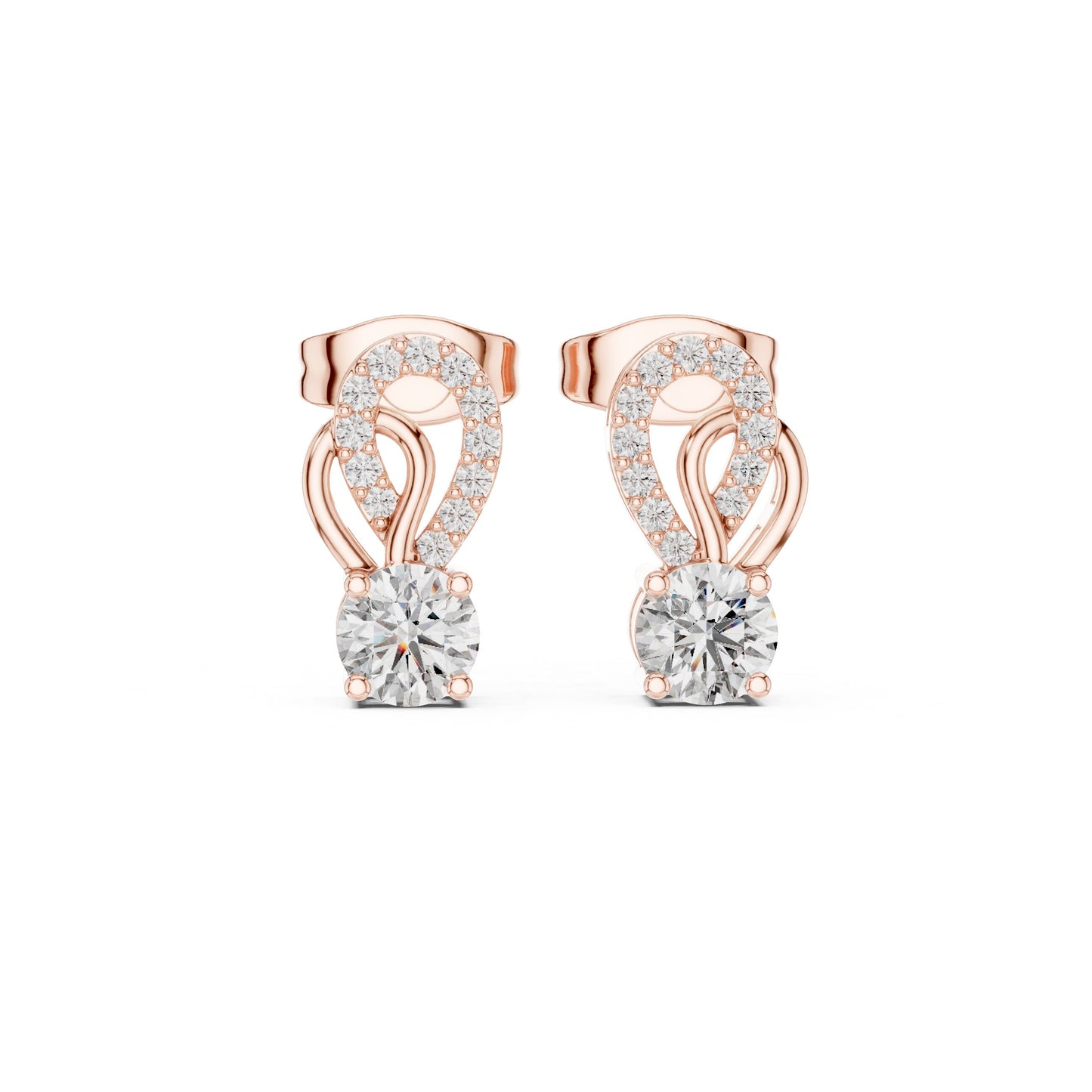 Round Jacket Lab Grown Diamond Earrings
