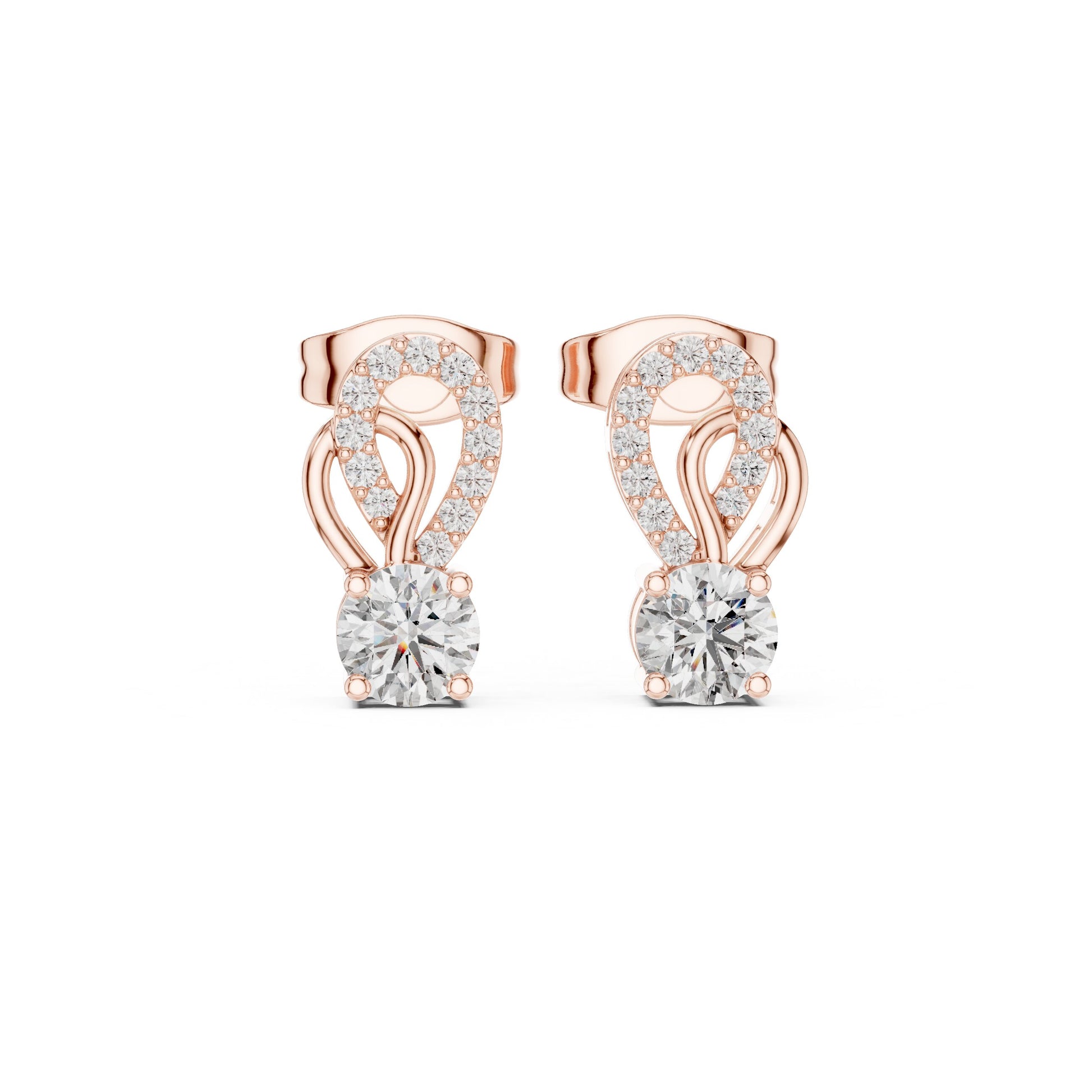 Round Jacket Lab Grown Diamond Earrings