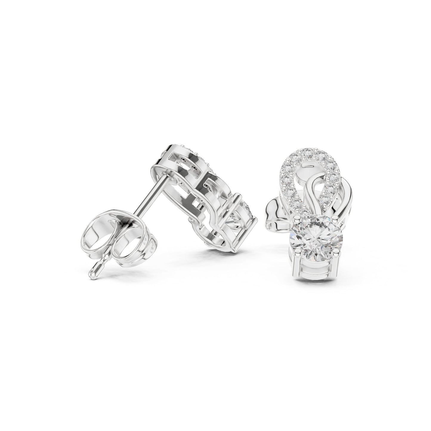 Round Jacket Lab Grown Diamond Earrings