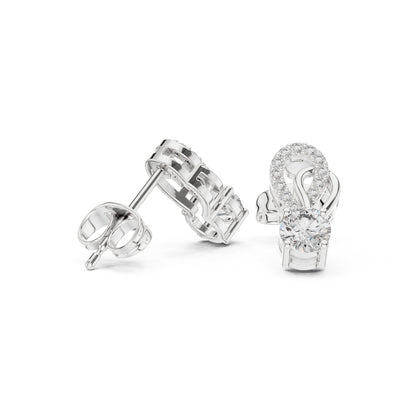 Round Jacket Lab Grown Diamond Earrings
