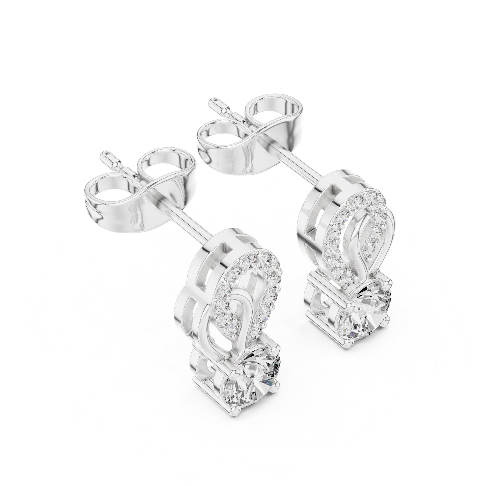 Round Jacket Lab Grown Diamond Earrings