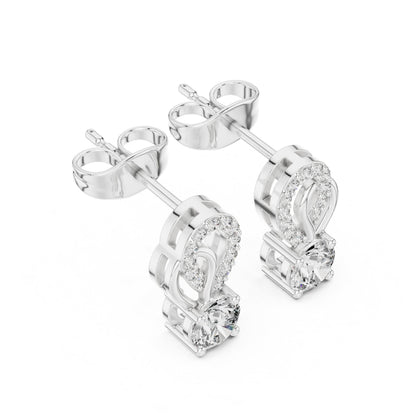 Round Jacket Lab Grown Diamond Earrings