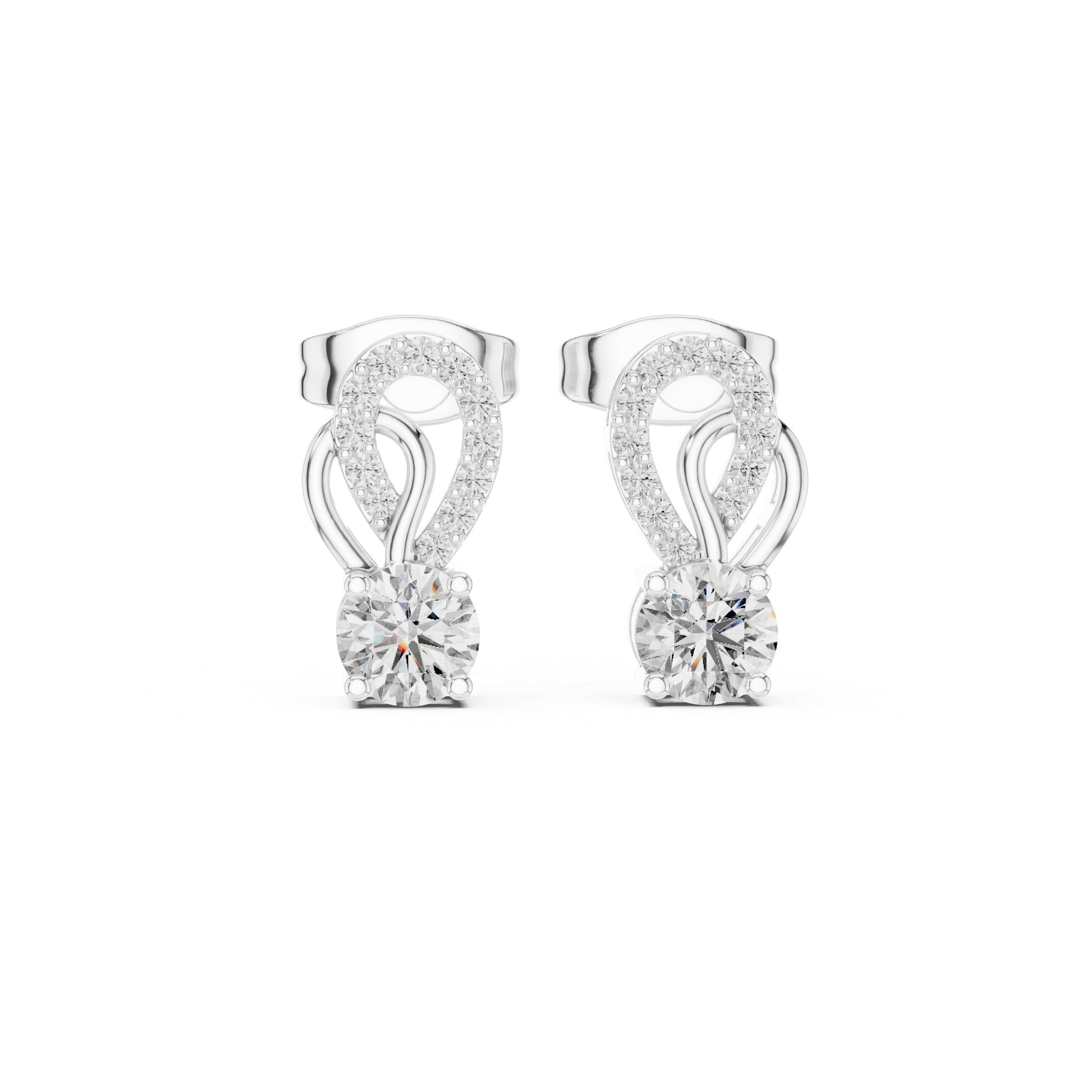Round Jacket Lab Grown Diamond Earrings