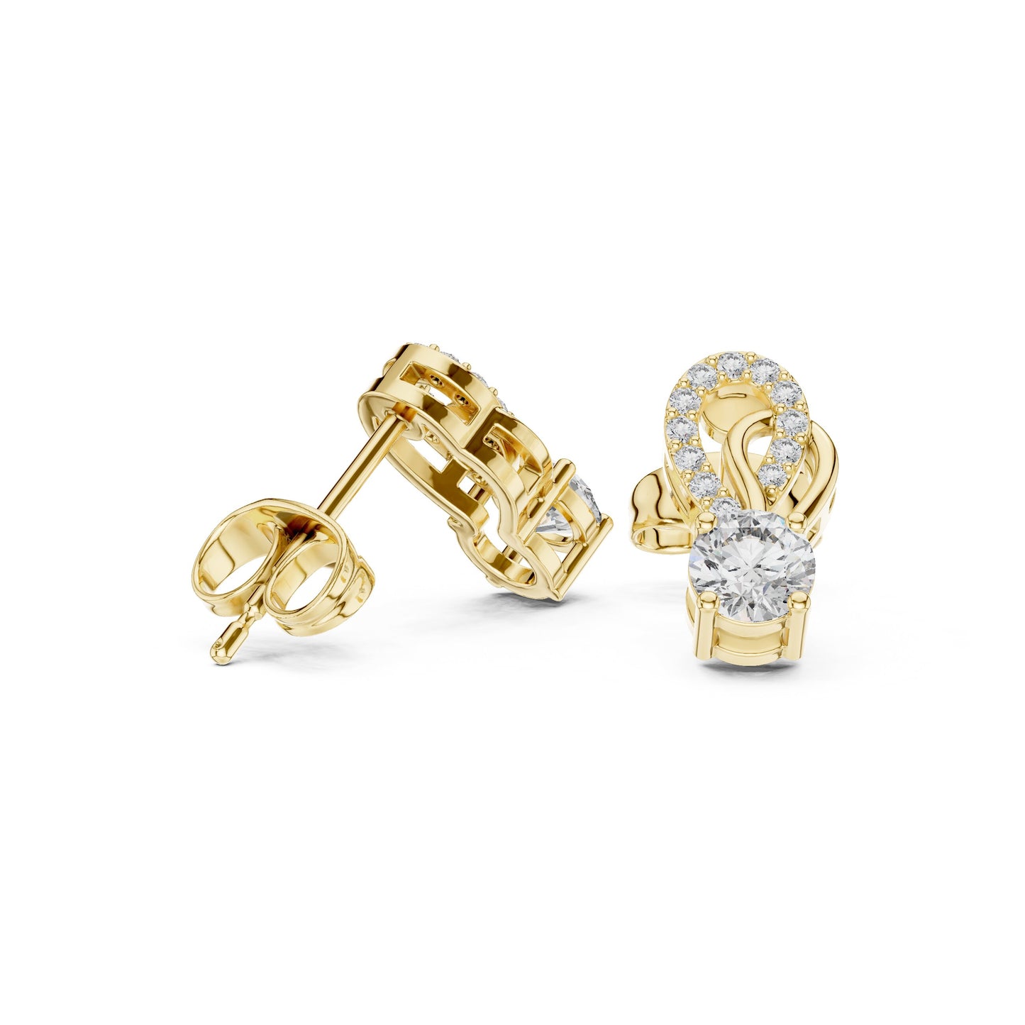 Round Jacket Lab Grown Diamond Earrings