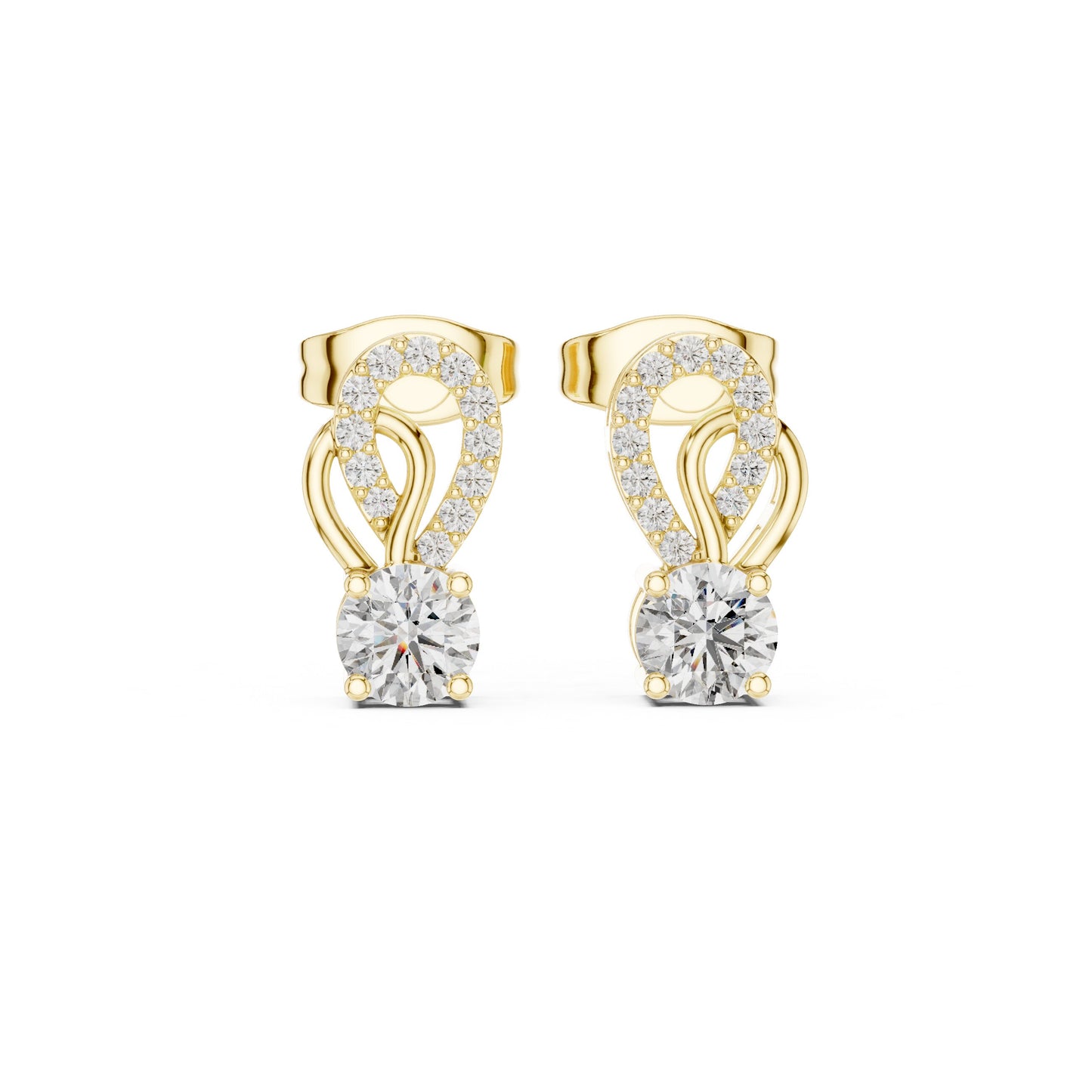 Round Jacket Lab Grown Diamond Earrings