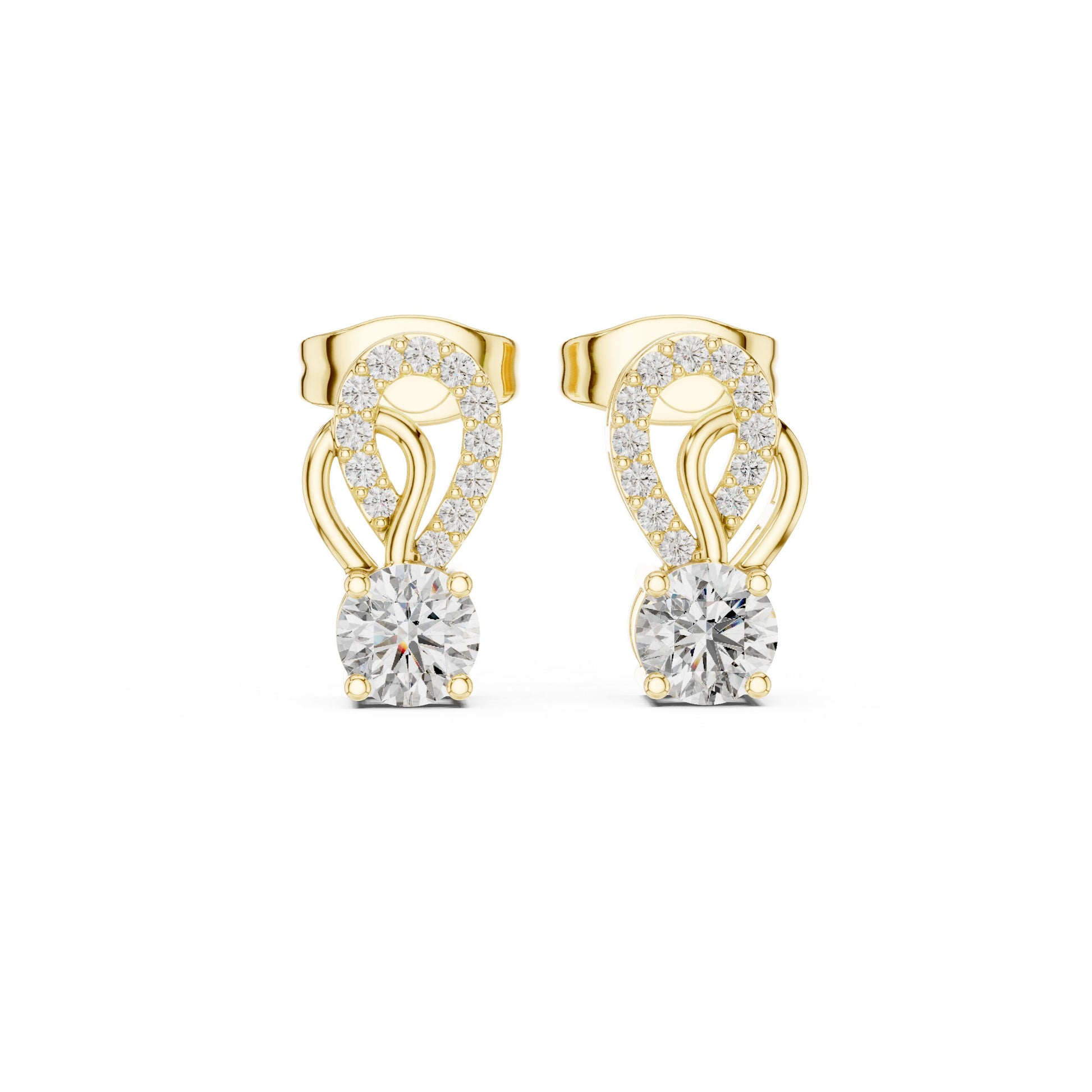 Round Jacket Lab Grown Diamond Earrings