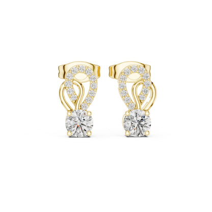 Round Jacket Lab Grown Diamond Earrings