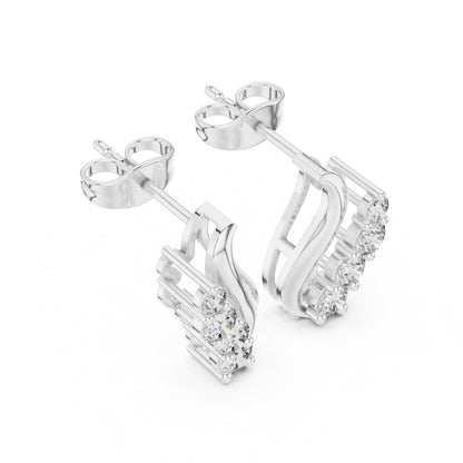 Round Climber Lab Grown Diamond Earrings
