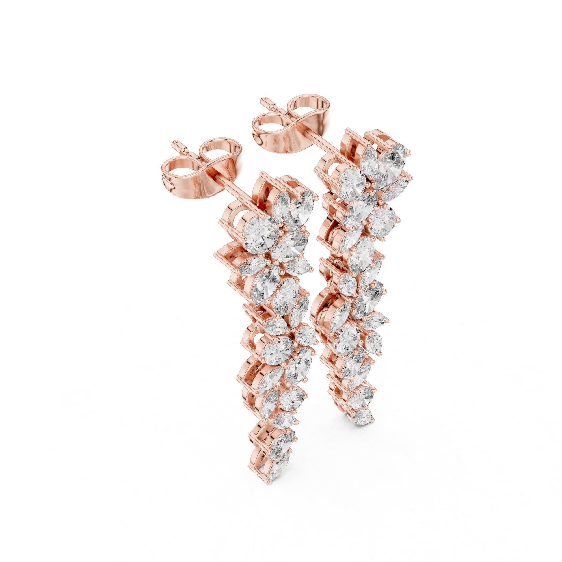 Marquise Climber Lab Grown Diamond Earrings