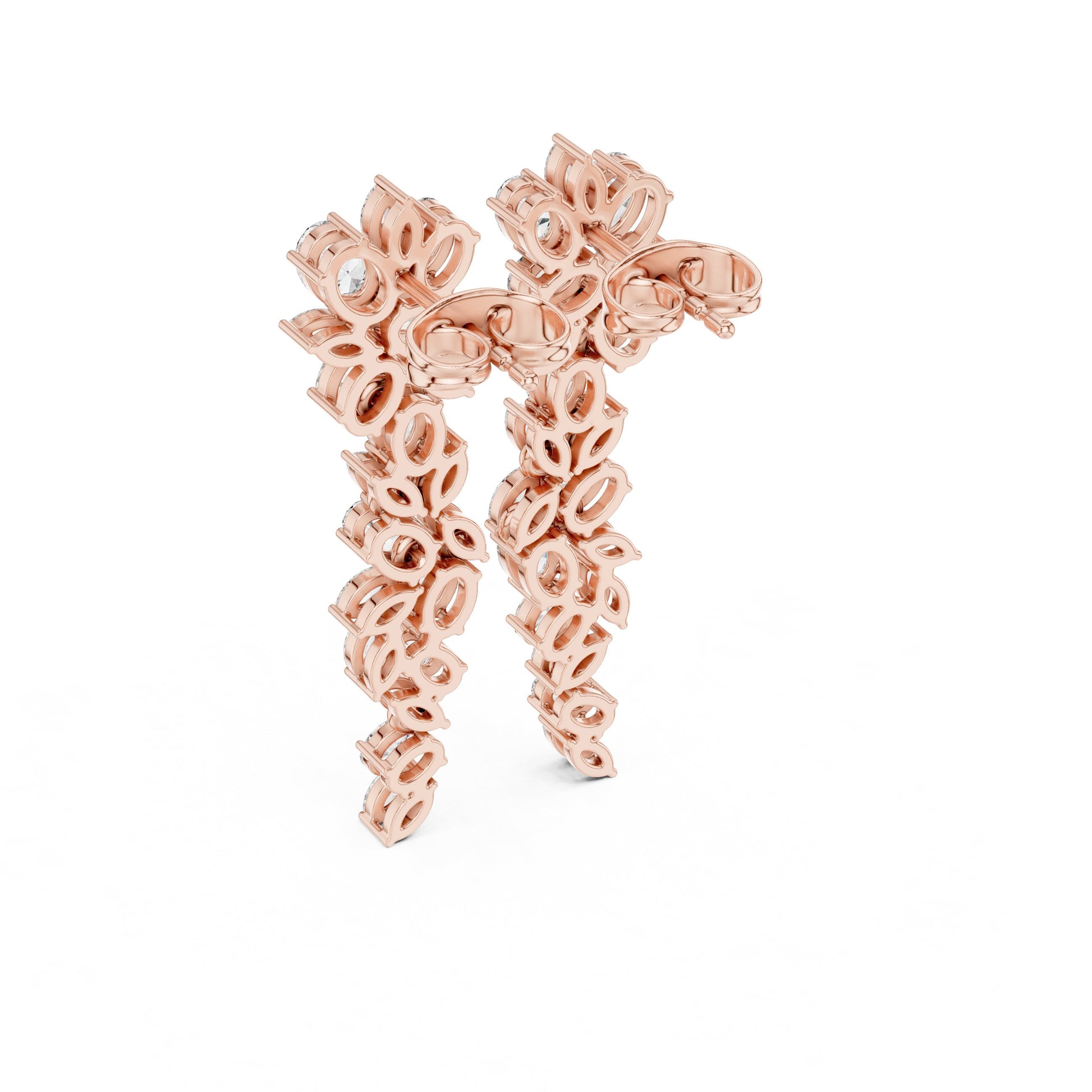Marquise Climber Lab Grown Diamond Earrings