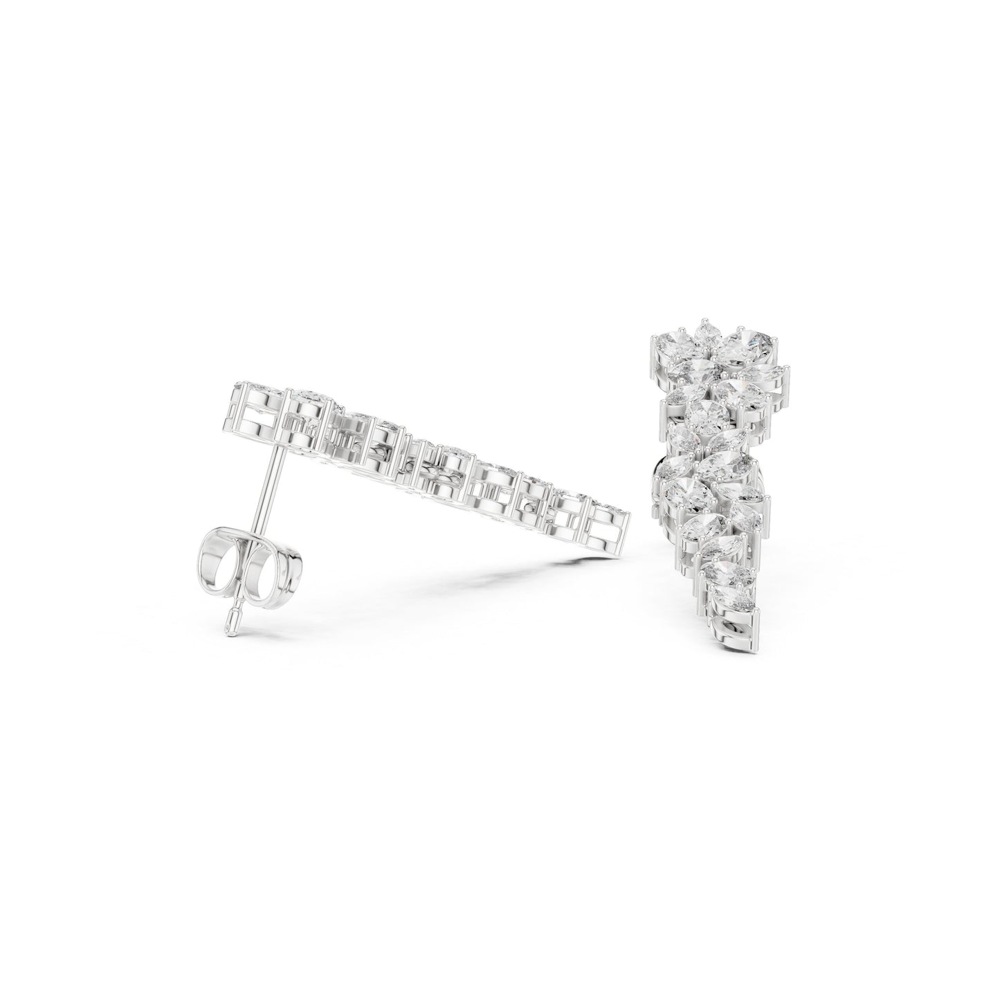Marquise Climber Lab Grown Diamond Earrings