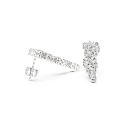 Marquise Climber Lab Grown Diamond Earrings