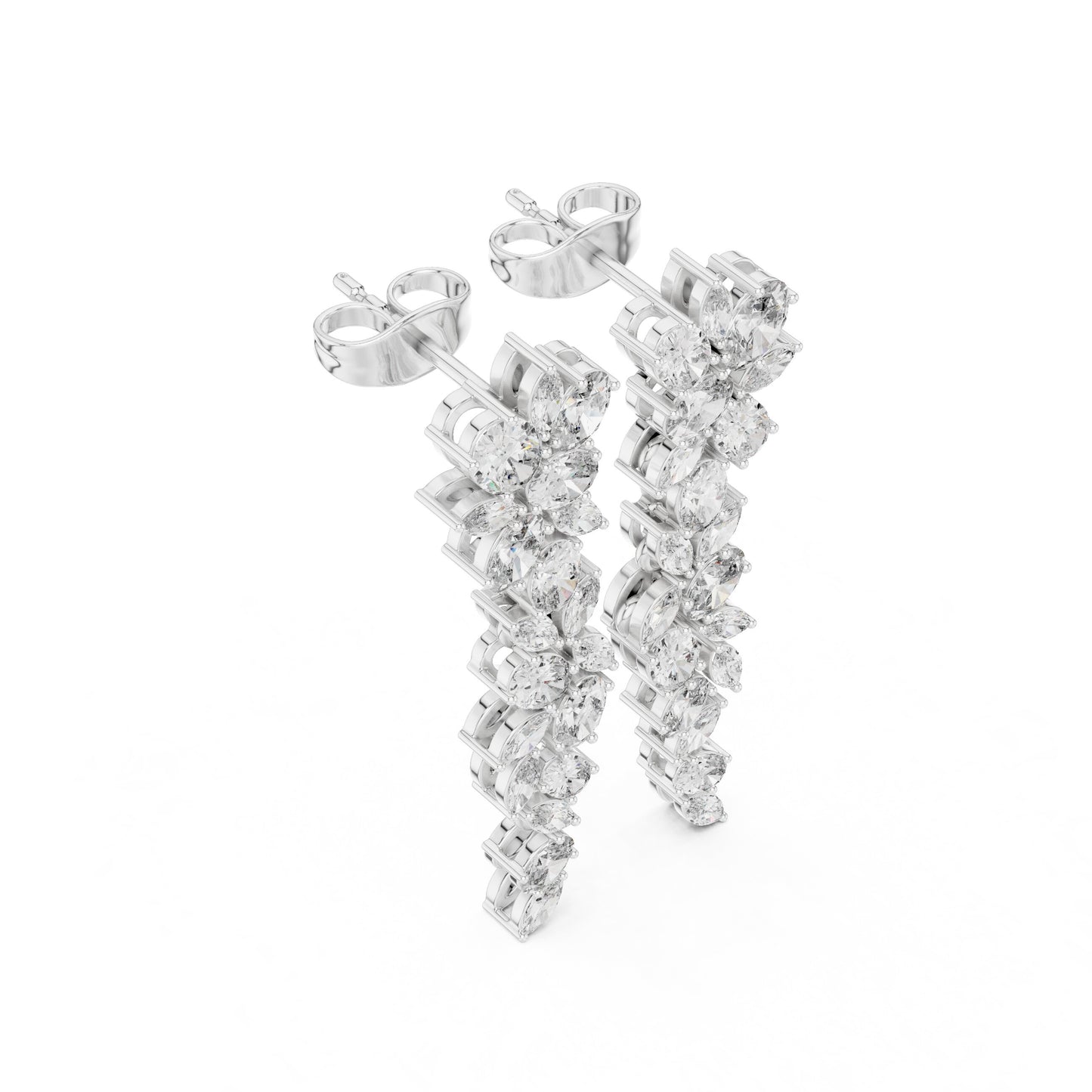 Marquise Climber Lab Grown Diamond Earrings