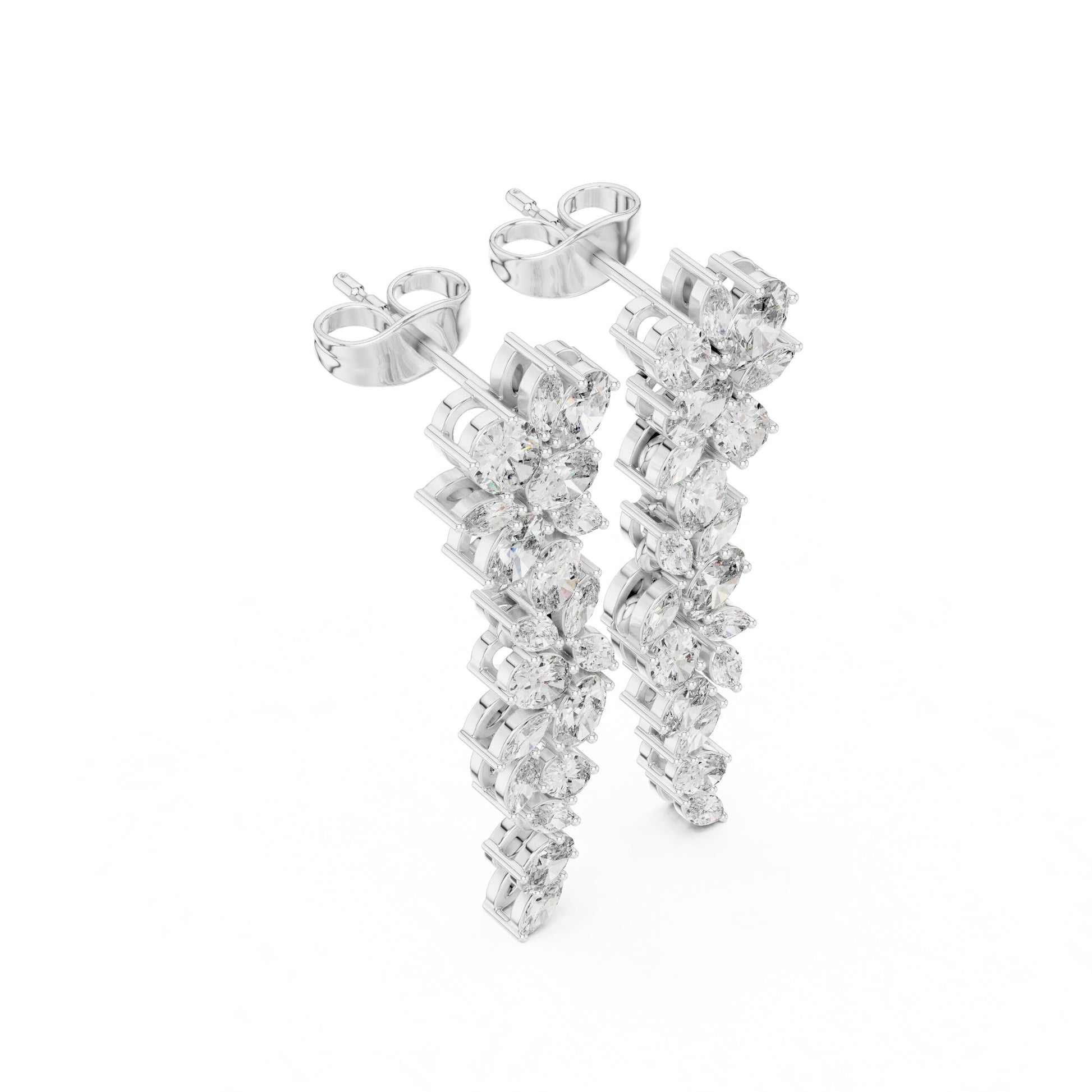 Marquise Climber Lab Grown Diamond Earrings