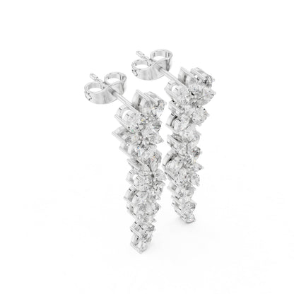 Marquise Climber Lab Grown Diamond Earrings