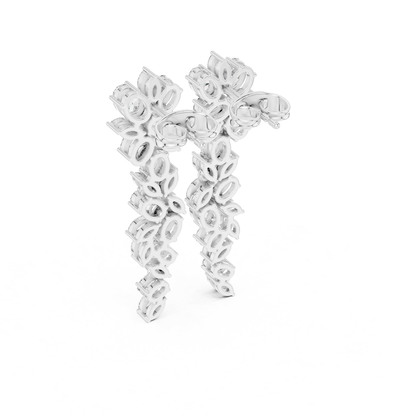 Marquise Climber Lab Grown Diamond Earrings