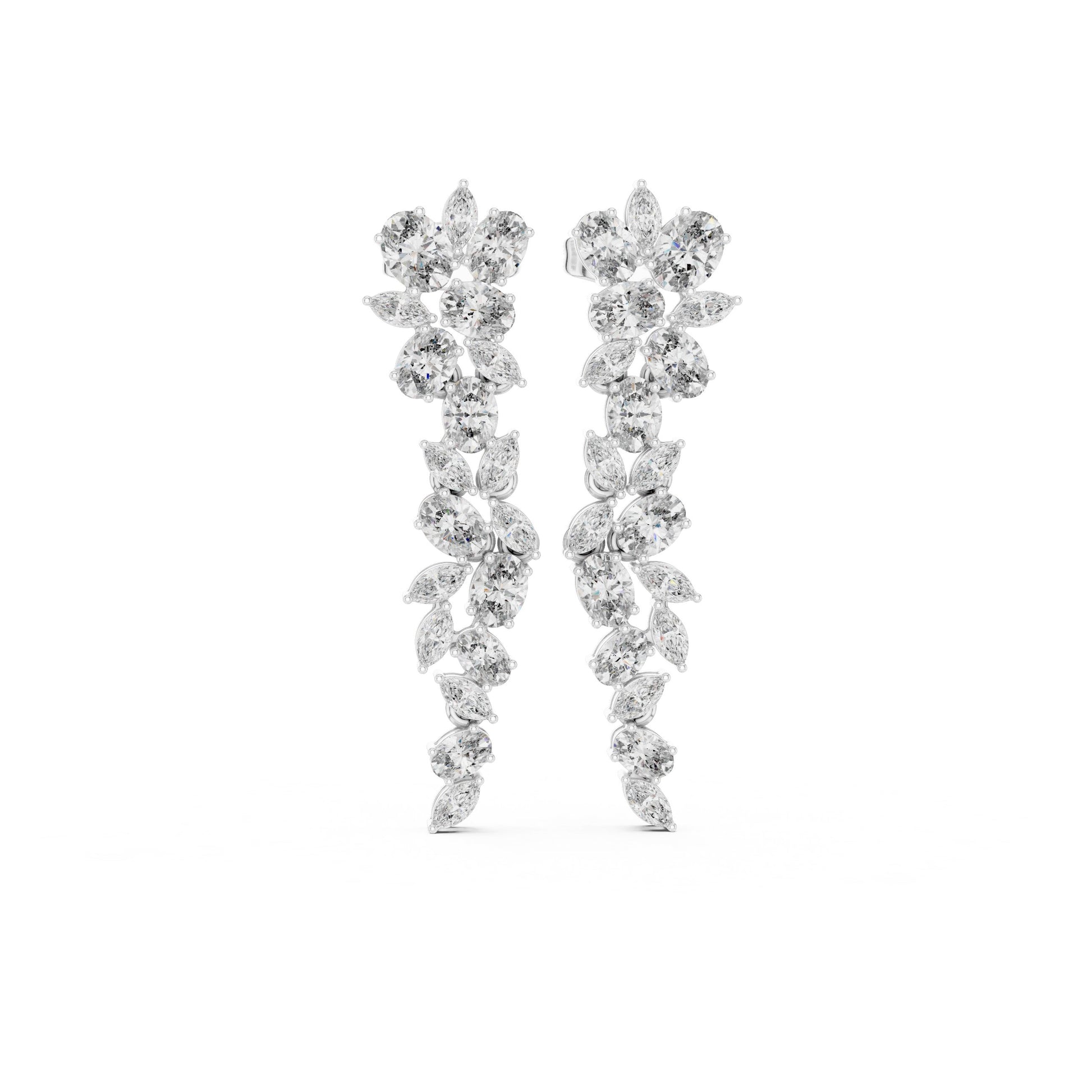 Marquise Climber Lab Grown Diamond Earrings