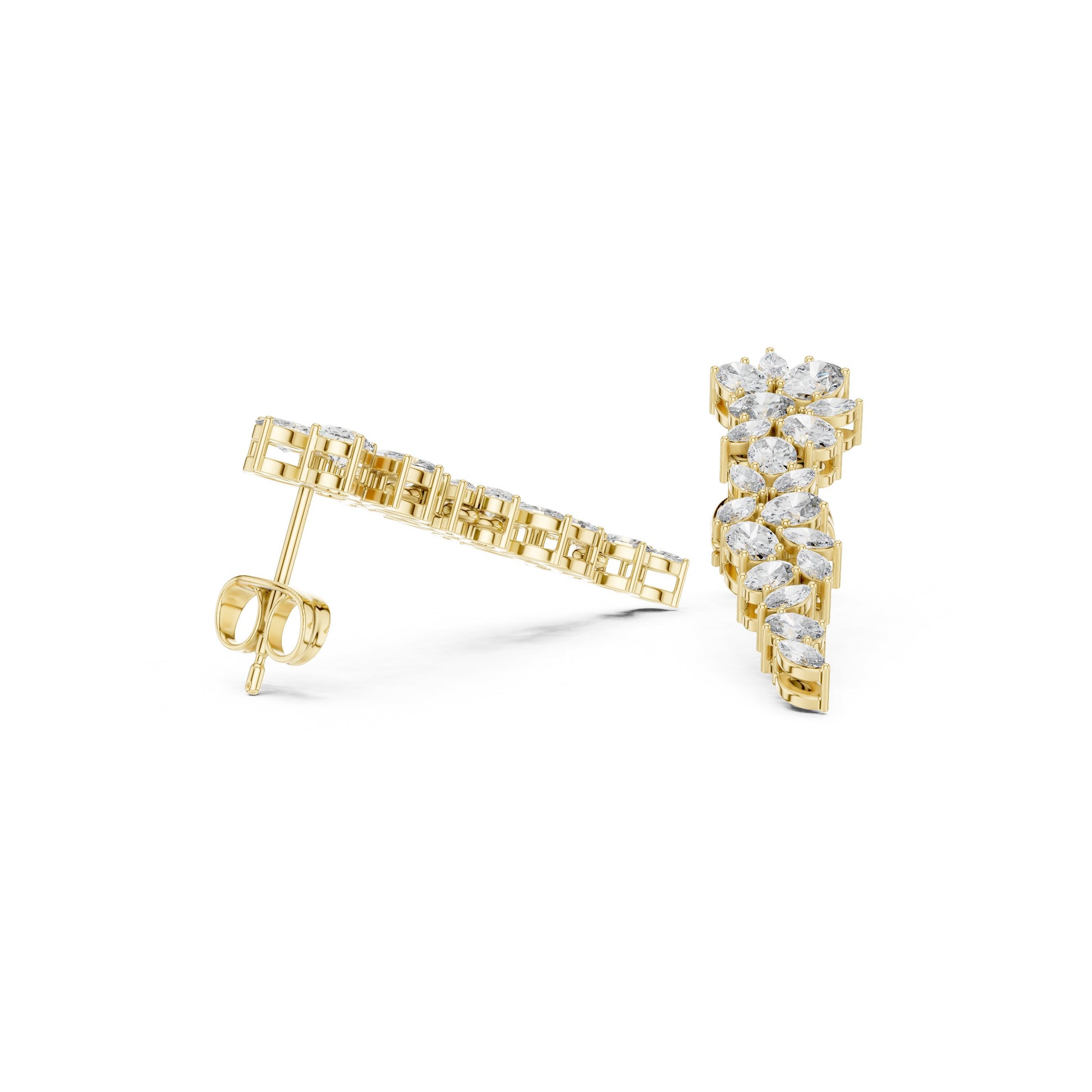 Marquise Climber Lab Grown Diamond Earrings