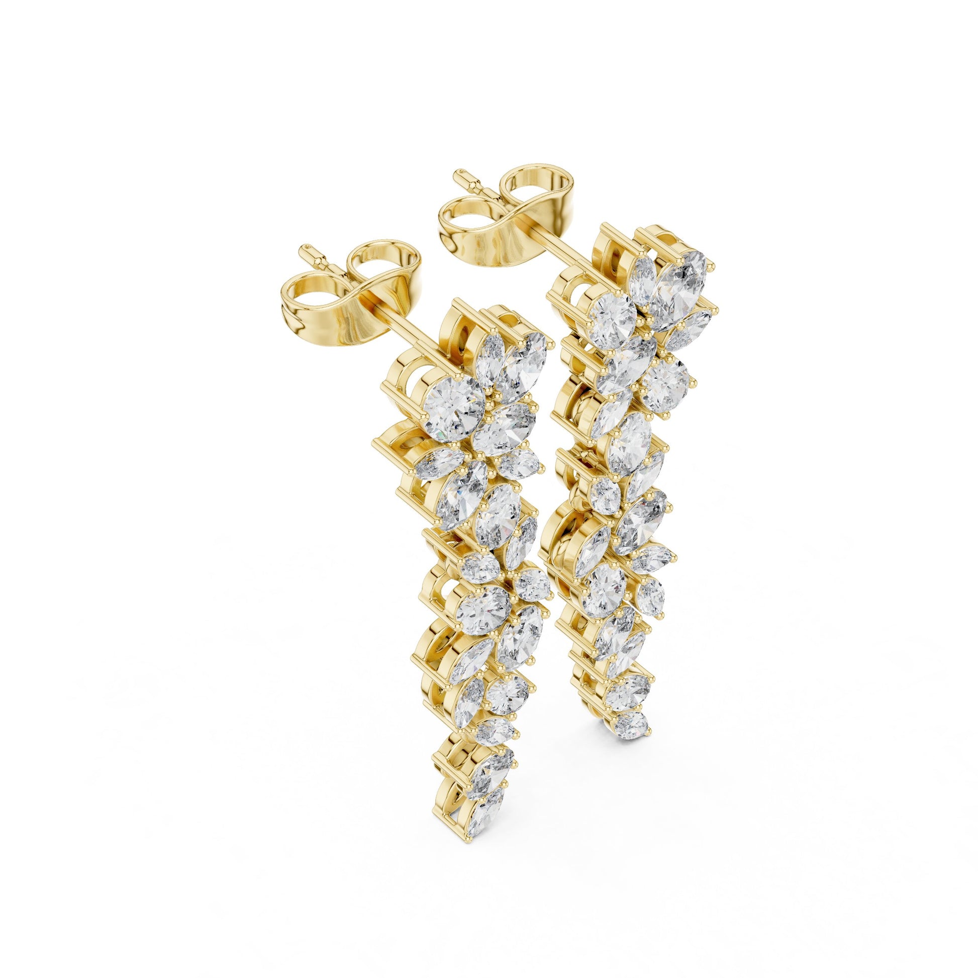 Marquise Climber Lab Grown Diamond Earrings