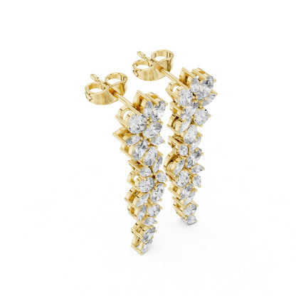 Marquise Climber Lab Grown Diamond Earrings