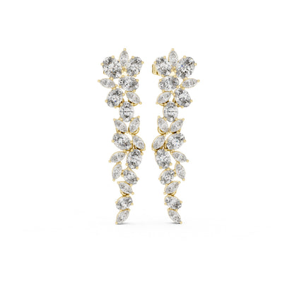 Marquise Climber Lab Grown Diamond Earrings