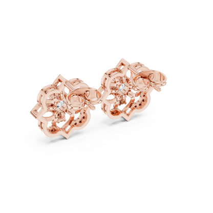 Round Stud Lab Grown Diamond Earrings