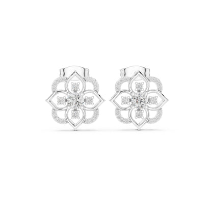 Round Stud Lab Grown Diamond Earrings