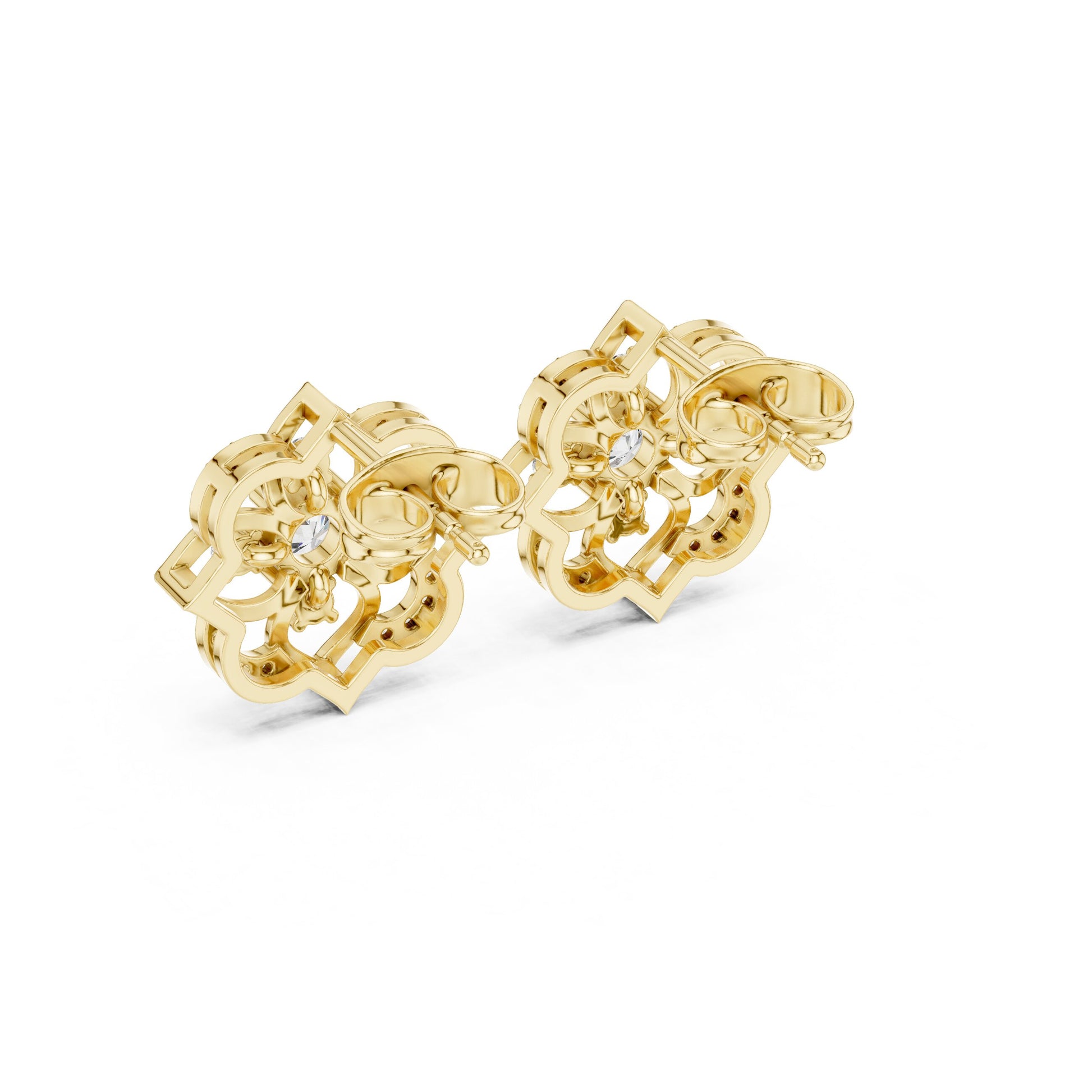 Round Stud Lab Grown Diamond Earrings