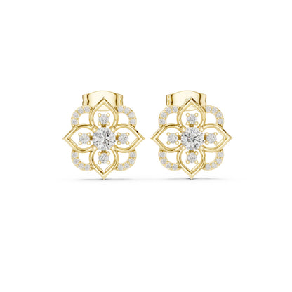 Round Stud Lab Grown Diamond Earrings