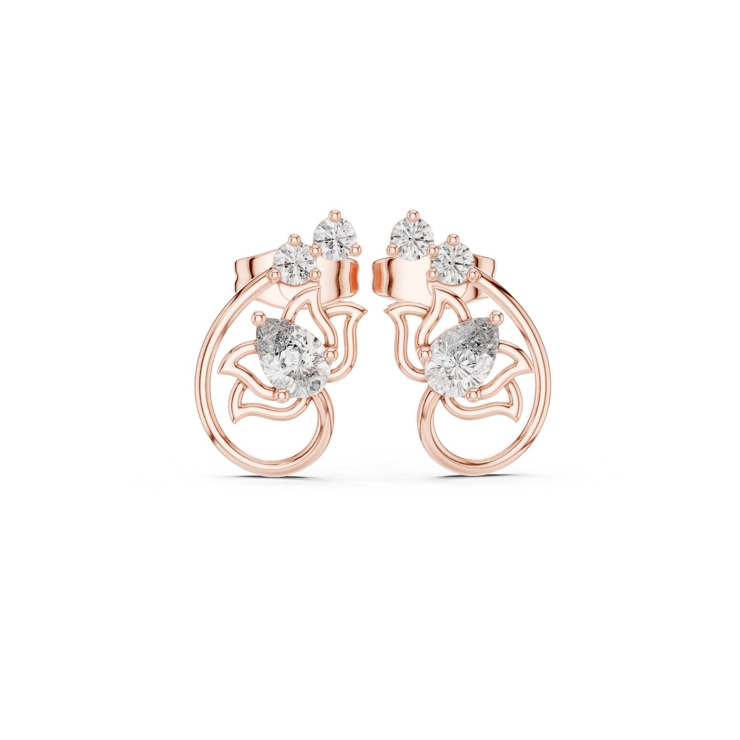 Round Jacket Lab Grown Diamond Earrings