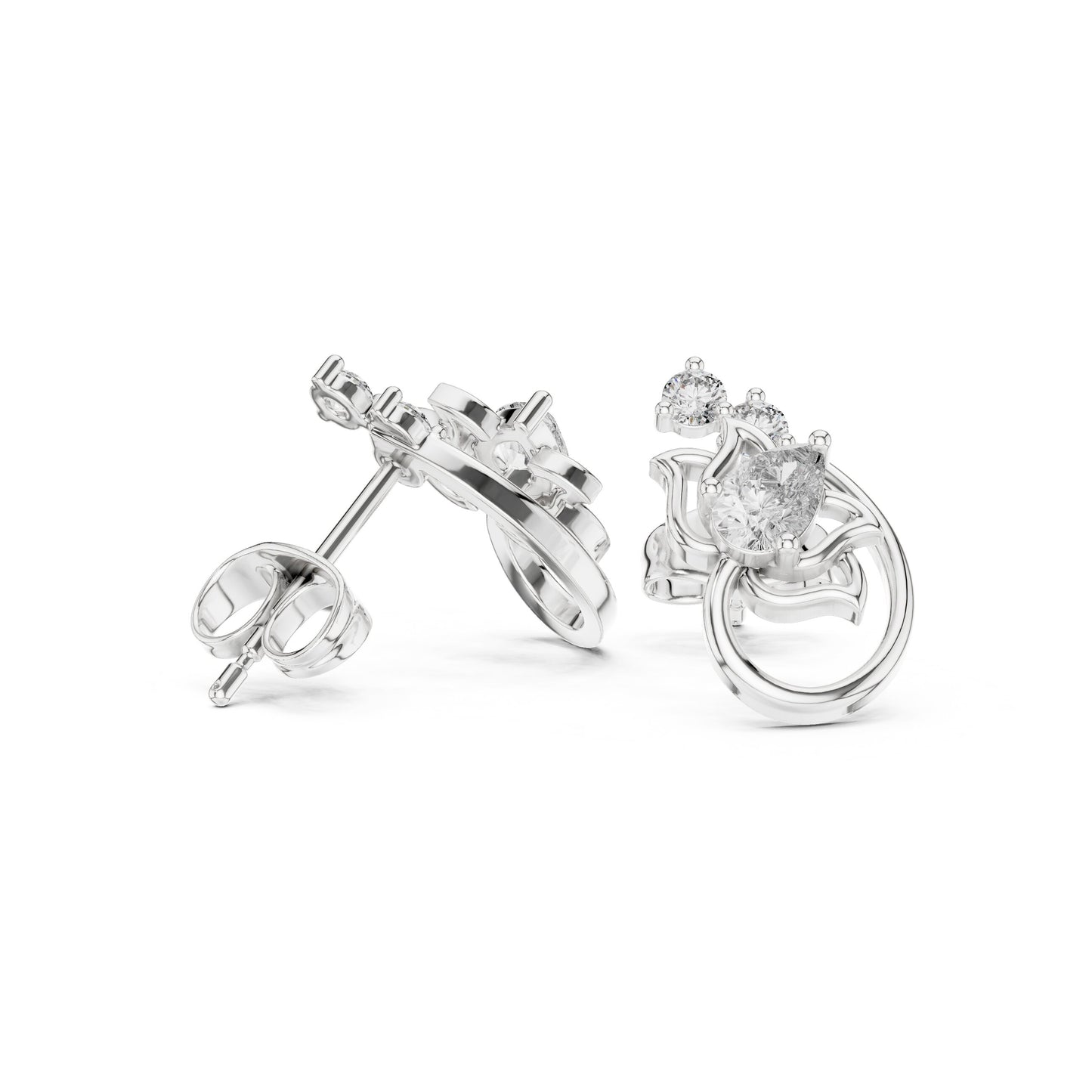 Round Jacket Lab Grown Diamond Earrings