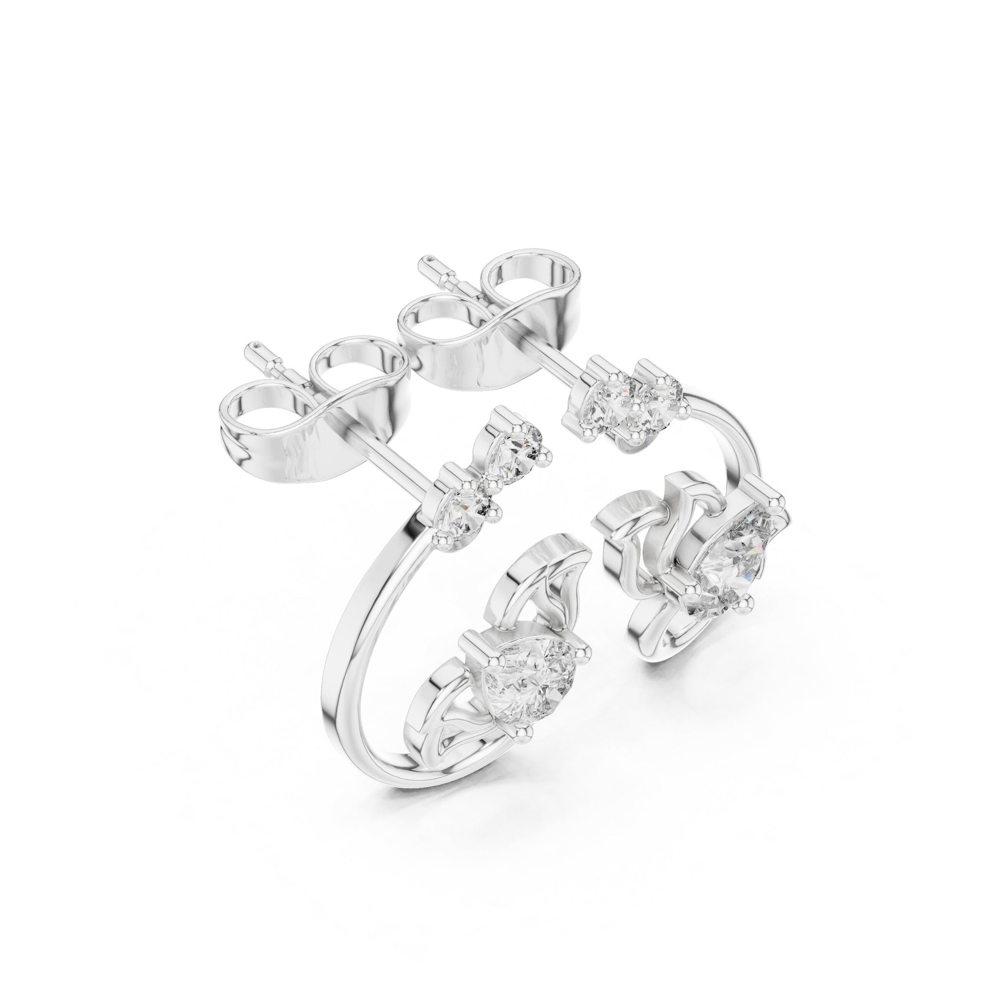Round Jacket Lab Grown Diamond Earrings