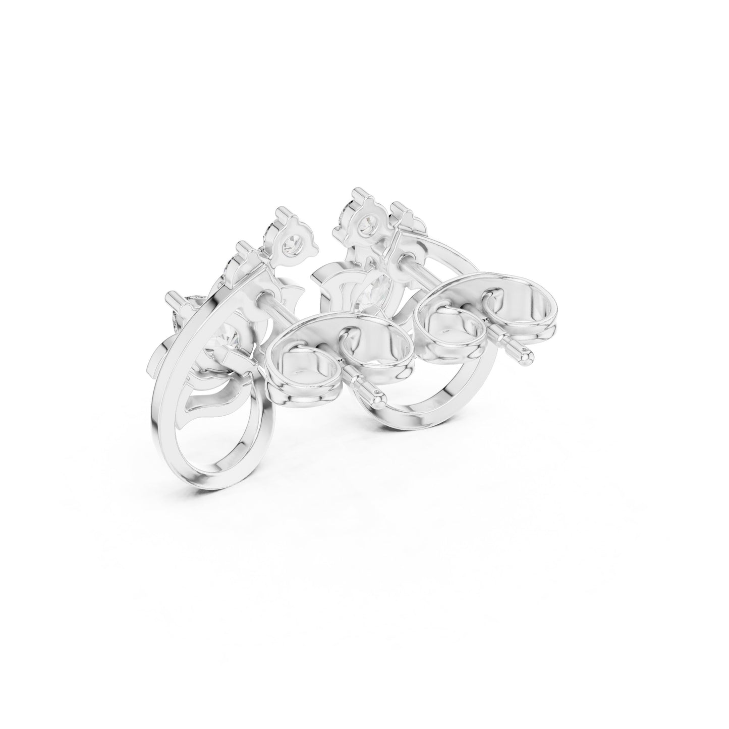 Round Jacket Lab Grown Diamond Earrings