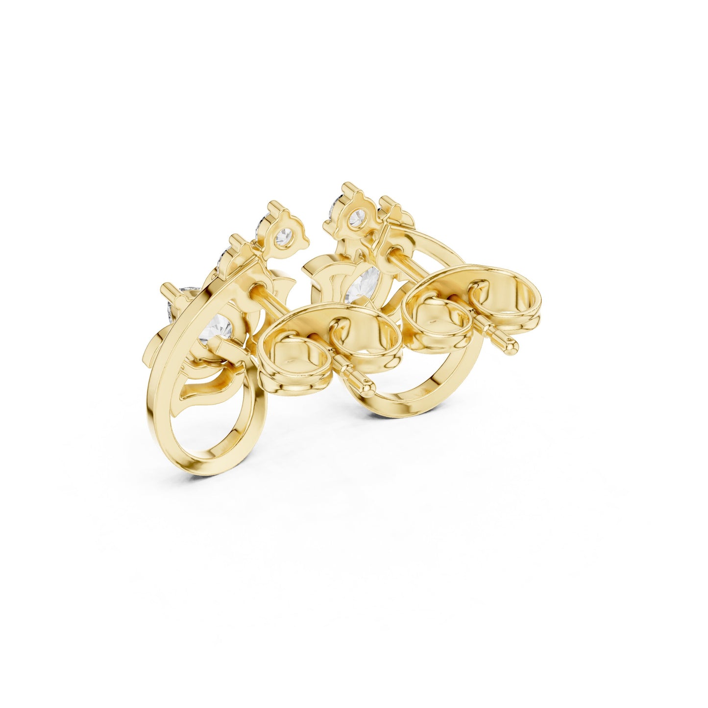 Round Jacket Lab Grown Diamond Earrings