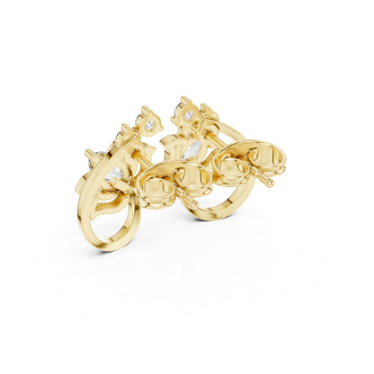 Round Jacket Lab Grown Diamond Earrings