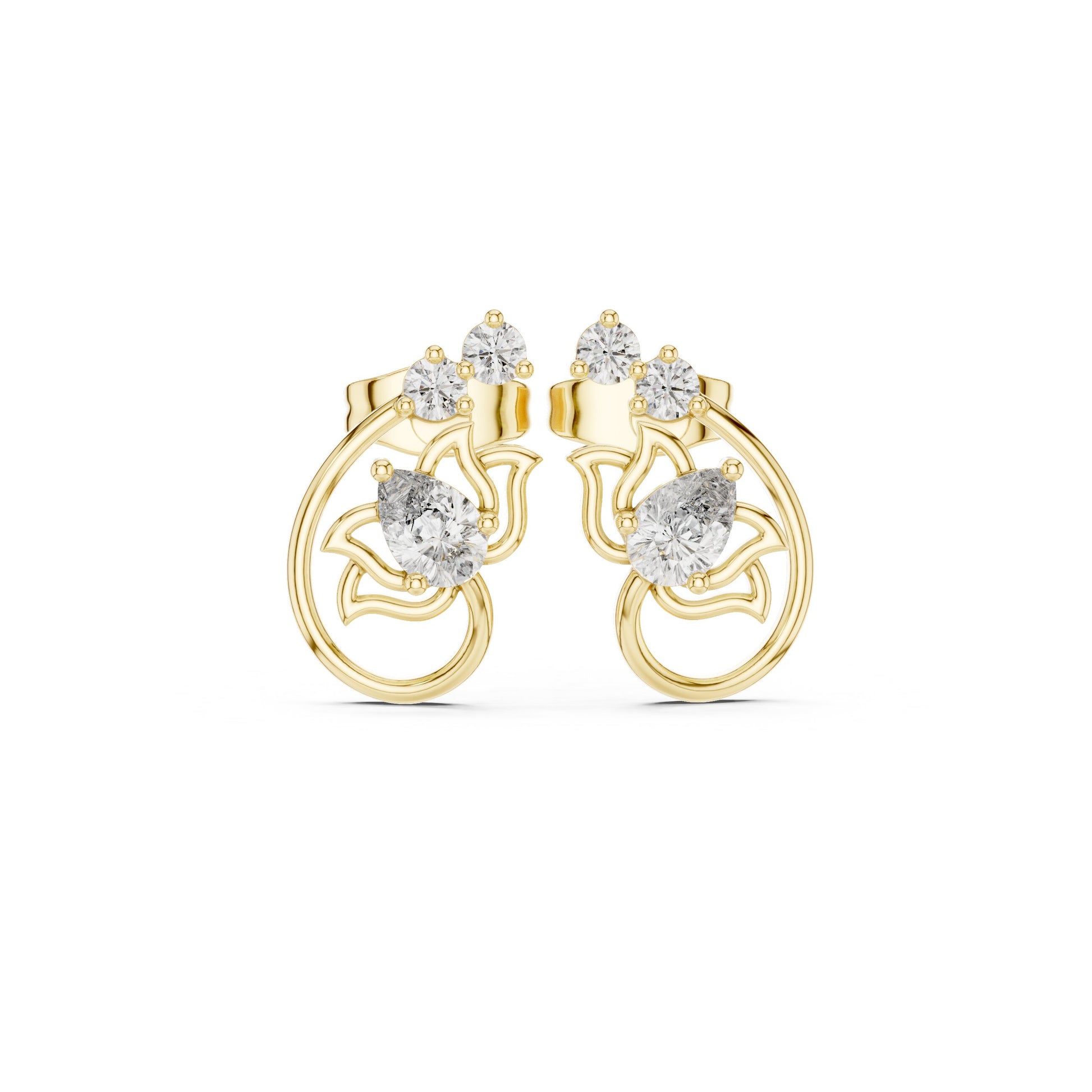 Round Jacket Lab Grown Diamond Earrings