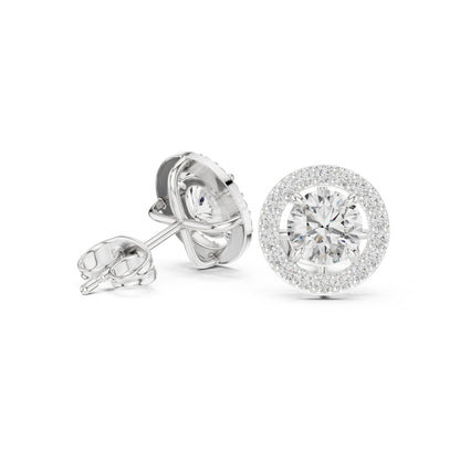 Round Stud Lab Grown Diamond Earrings