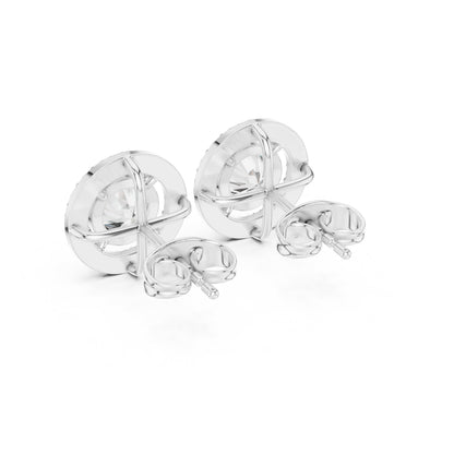 Round Stud Lab Grown Diamond Earrings