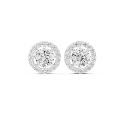 Round Stud Lab Grown Diamond Earrings