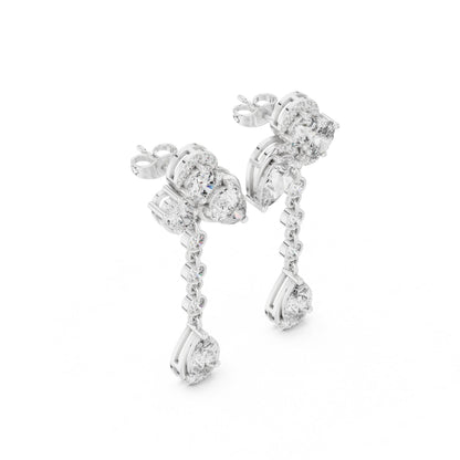 Mixed Shape Lab Grown Diamond Climber Earrings