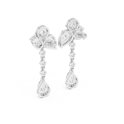 Mixed Shape Lab Grown Diamond Climber Earrings