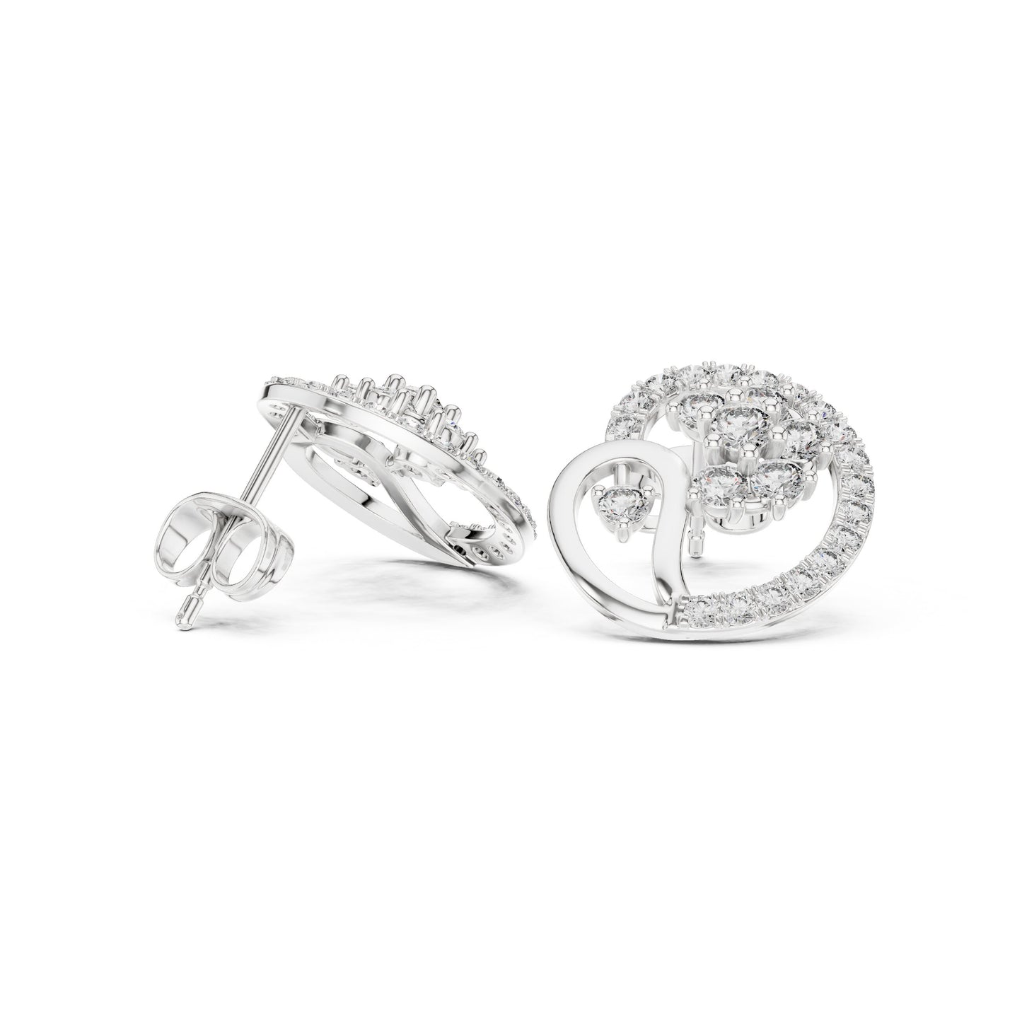 Round Stud Lab Grown Diamond Earrings