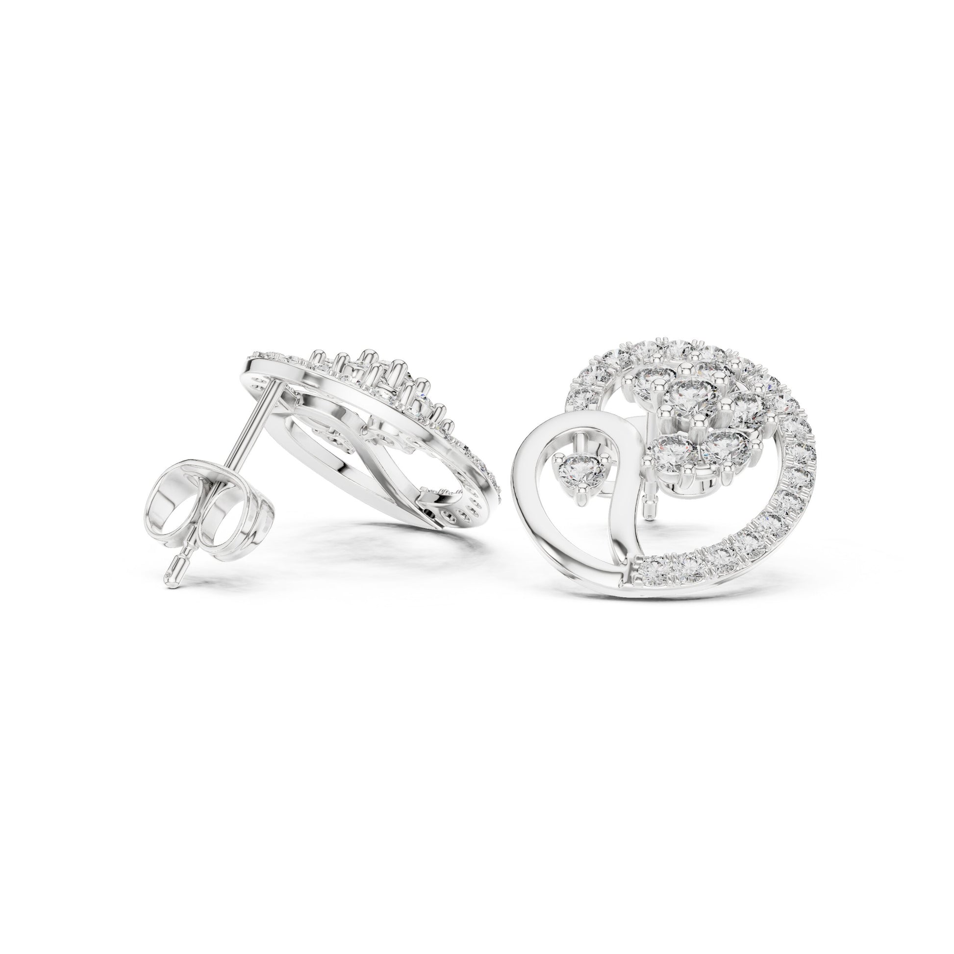 Round Stud Lab Grown Diamond Earrings