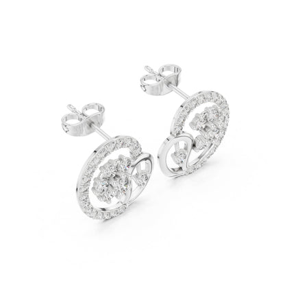Round Stud Lab Grown Diamond Earrings