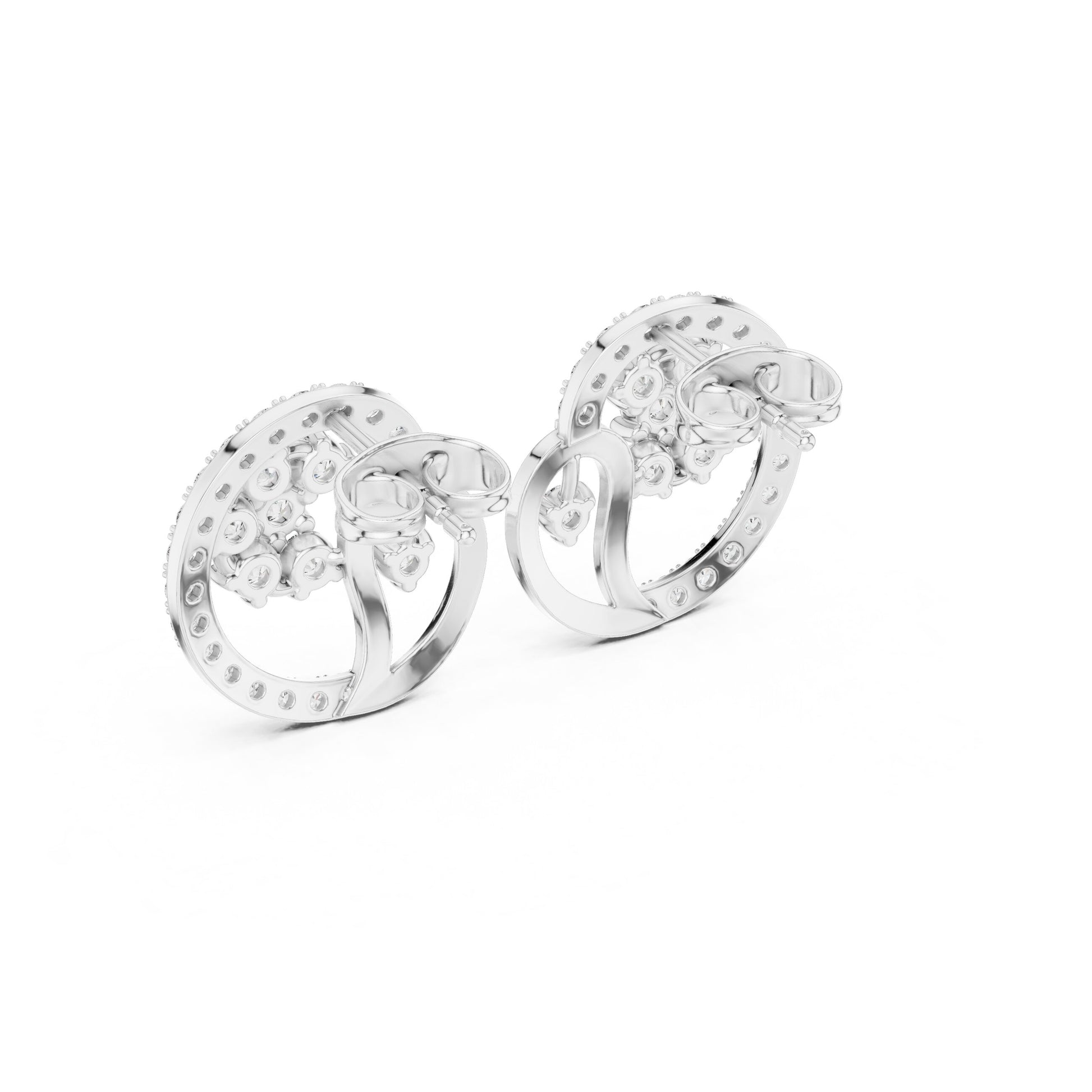Round Stud Lab Grown Diamond Earrings