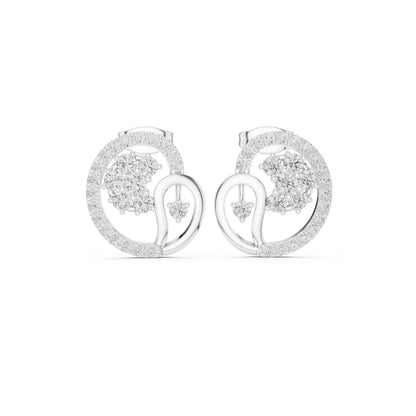 Round Stud Lab Grown Diamond Earrings