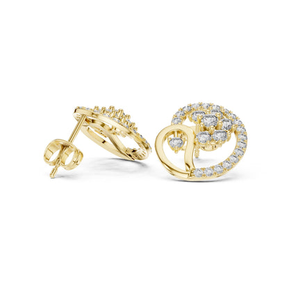 Round Stud Lab Grown Diamond Earrings