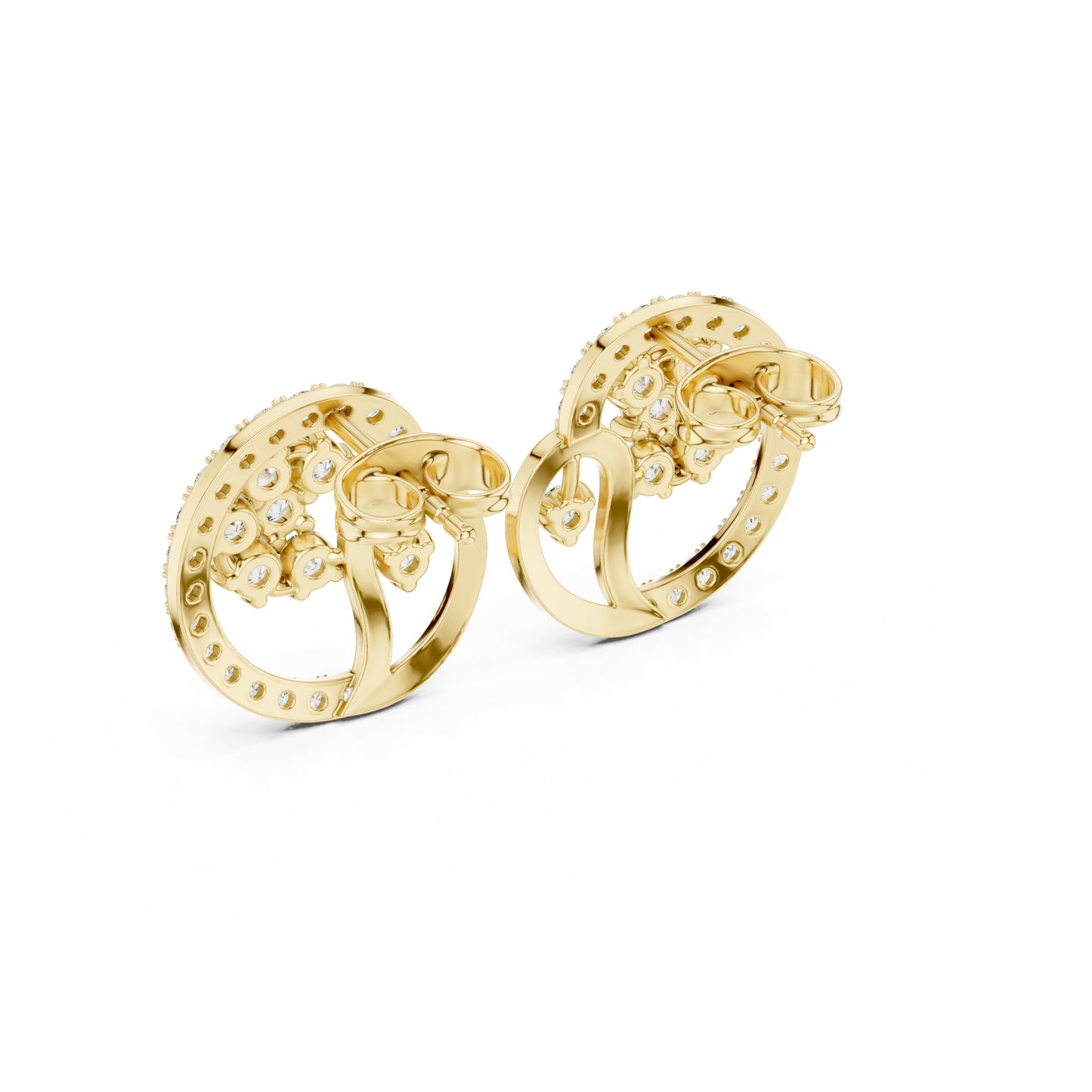 Round Stud Lab Grown Diamond Earrings