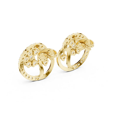 Round Stud Lab Grown Diamond Earrings