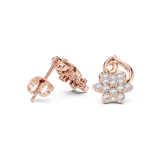 Round Stud Lab Grown Diamond Earrings